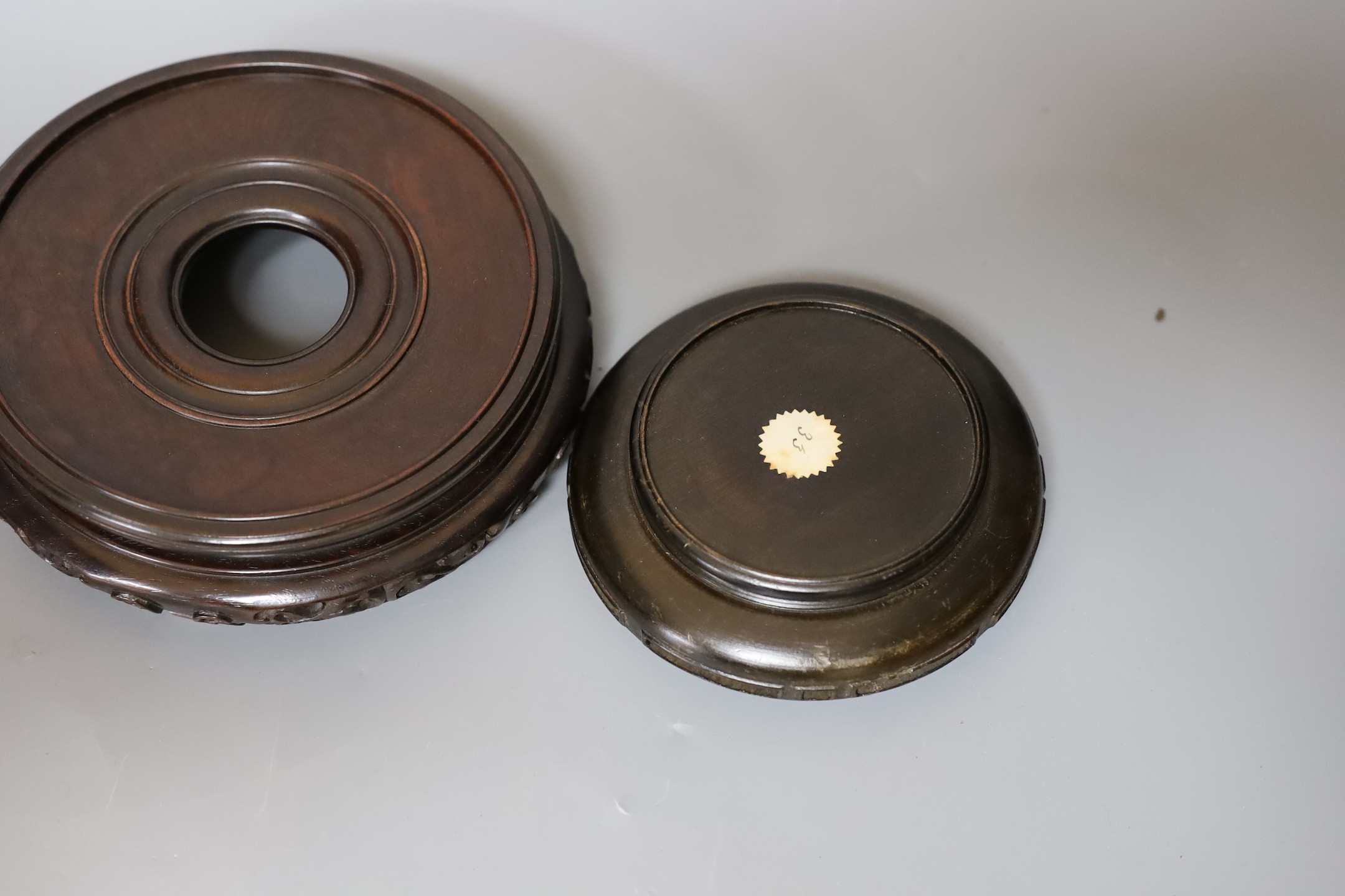 Three Chinese hardwood stands